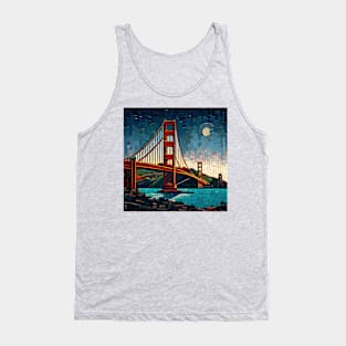 Mosaic Golden Gate Bridge Square | San Francisco | California Tank Top